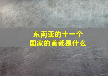 东南亚的十一个国家的首都是什么