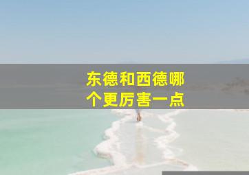 东德和西德哪个更厉害一点