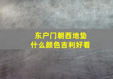 东户门朝西地垫什么颜色吉利好看