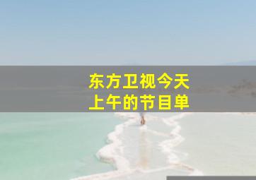 东方卫视今天上午的节目单