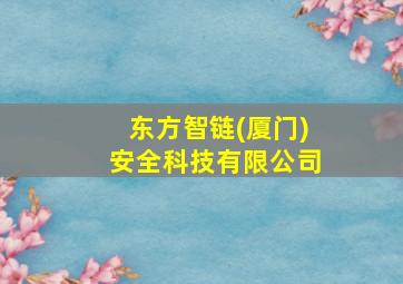 东方智链(厦门)安全科技有限公司