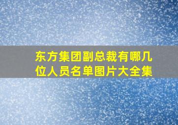 东方集团副总裁有哪几位人员名单图片大全集