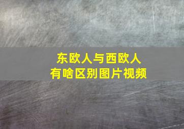 东欧人与西欧人有啥区别图片视频