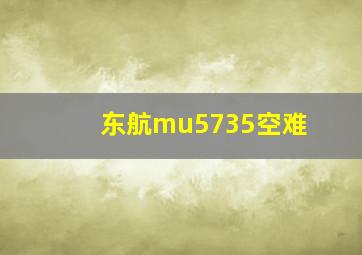 东航mu5735空难