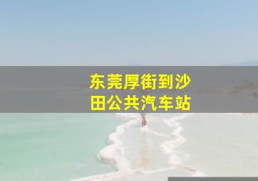 东莞厚街到沙田公共汽车站