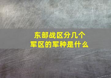 东部战区分几个军区的军种是什么