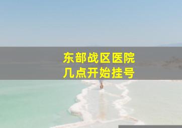 东部战区医院几点开始挂号