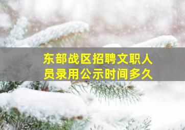 东部战区招聘文职人员录用公示时间多久