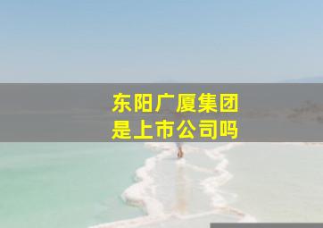 东阳广厦集团是上市公司吗