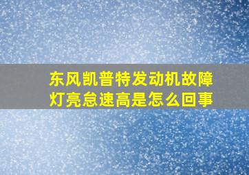 东风凯普特发动机故障灯亮怠速高是怎么回事