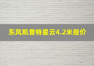 东风凯普特星云4.2米报价