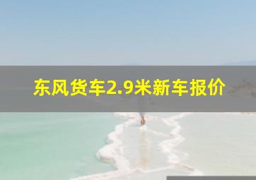 东风货车2.9米新车报价