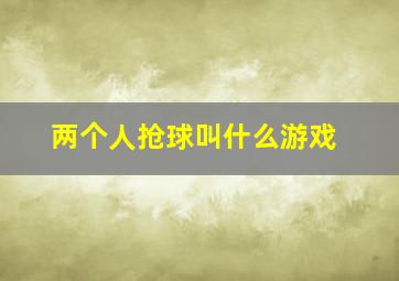 两个人抢球叫什么游戏