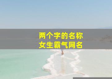 两个字的名称女生霸气网名