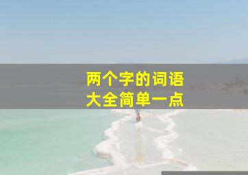 两个字的词语大全简单一点