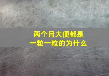 两个月大便都是一粒一粒的为什么