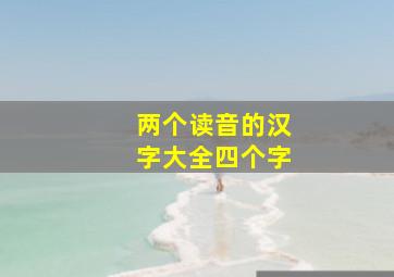 两个读音的汉字大全四个字