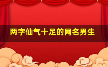 两字仙气十足的网名男生