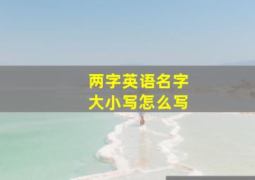 两字英语名字大小写怎么写