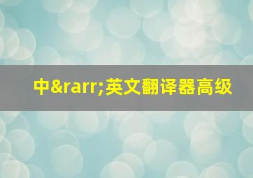 中→英文翻译器高级