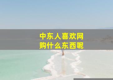 中东人喜欢网购什么东西呢