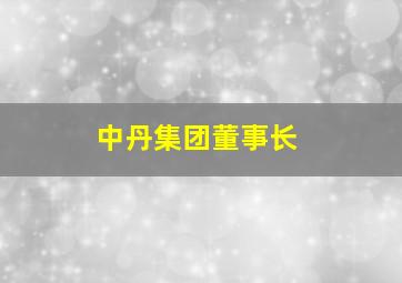 中丹集团董事长