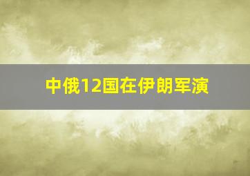 中俄12国在伊朗军演