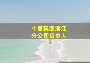 中信集团浙江分公司负责人