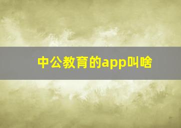 中公教育的app叫啥