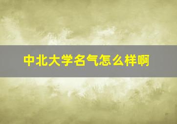 中北大学名气怎么样啊