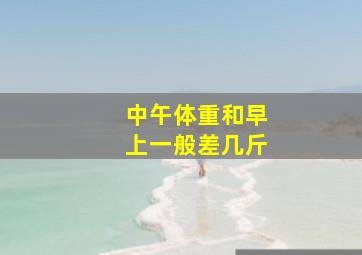 中午体重和早上一般差几斤