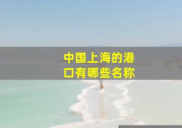 中国上海的港口有哪些名称