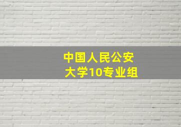 中国人民公安大学10专业组