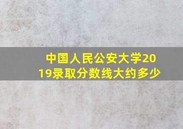 中国人民公安大学2019录取分数线大约多少