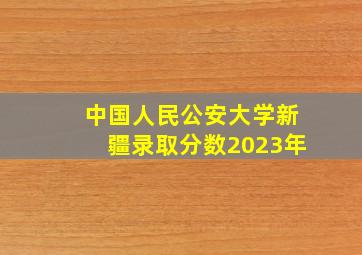 中国人民公安大学新疆录取分数2023年