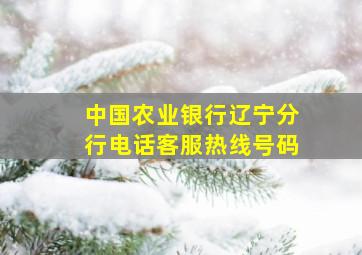 中国农业银行辽宁分行电话客服热线号码