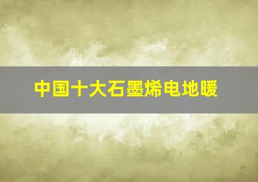 中国十大石墨烯电地暖