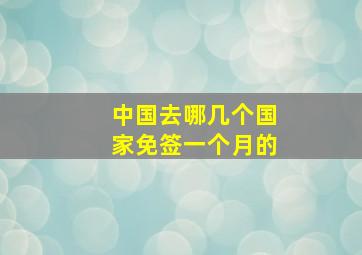 中国去哪几个国家免签一个月的