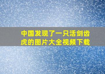 中国发现了一只活剑齿虎的图片大全视频下载