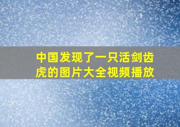 中国发现了一只活剑齿虎的图片大全视频播放