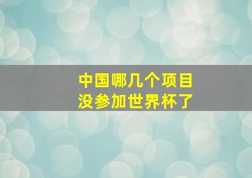 中国哪几个项目没参加世界杯了