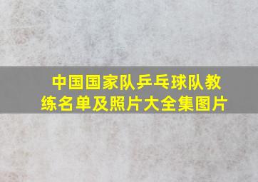 中国国家队乒乓球队教练名单及照片大全集图片