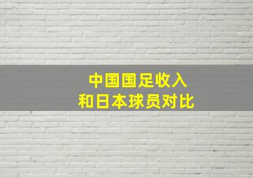 中国国足收入和日本球员对比