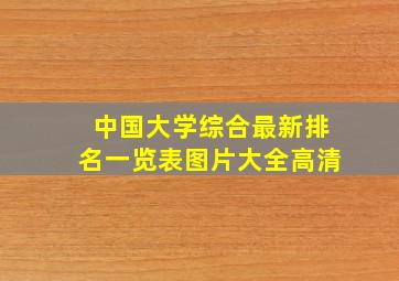 中国大学综合最新排名一览表图片大全高清