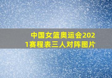 中国女篮奥运会2021赛程表三人对阵图片