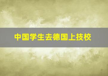 中国学生去德国上技校