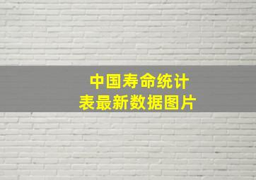 中国寿命统计表最新数据图片