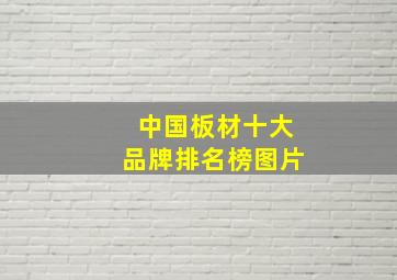 中国板材十大品牌排名榜图片