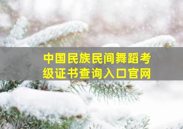 中国民族民间舞蹈考级证书查询入口官网