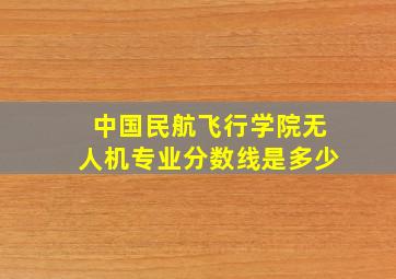 中国民航飞行学院无人机专业分数线是多少